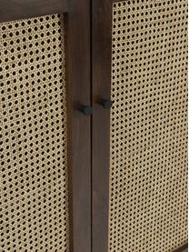 Credenza marrone con intreccio viennese Vienna, Piedini: metallo verniciato a polv, Marrone, Larg. 100 x Alt. 120 cm