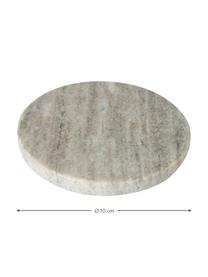 Sottobicchieri di marmo travertino Callum 4 pz., Marmo, Grigio, Ø 10 x Alt. 1 cm