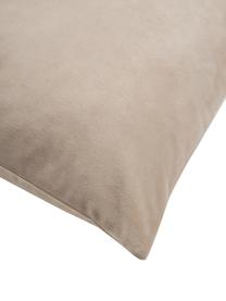 Poszewka na poduszkę z aksamitu i lnu Adelaide, Beżowy, S 45 x D 45 cm