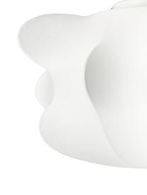 Plafón en look seda Arwa, Pantalla: plástico con aspecto de s, Anclaje: metal con pintura en polv, Blanco, Ø 52 x Al 31 cm