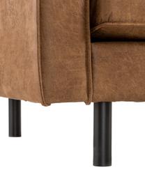 Sofa Hunter (3-Sitzer) in Braun aus recyceltem Leder, Bezug: Recyceltes Leder (70% Led, Gestell: Massives Birkenholz und h, Füße: Metall, pulverbeschichtet, Leder Braun, B 219 x T 90 cm