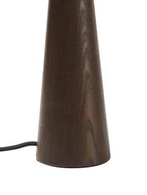 Lampa stołowa z drewna jesionowego Jascha, Ciemne drewno, Ø 24 x W 43 cm