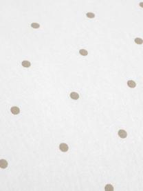 Flanelové oboustranné tečkované povlečení Betty, Béžová, bílá, tečky, 140 x 200 cm + 1 polštář 80 x 80 cm
