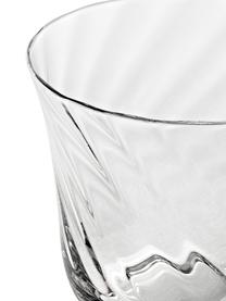 Ručně foukané sklenice Swirl, 4 ks, Sklo, Transparentní, Ø 10 cm, V 9 cm, 300 ml