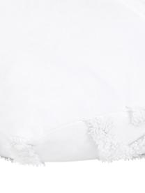 Kussenhoes Faye in wit met getuft patroon, Weeftechniek: panama, Wit, B 40 x L 60 cm