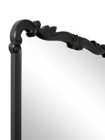 Specchio barocco rettangolare da parete Francesca, Cornice: pannello di fibra a media, Retro: pannello di fibra a media, Superficie dello specchio: lastra di vetro, Nero, Larg. 53 x Alt. 66 cm
