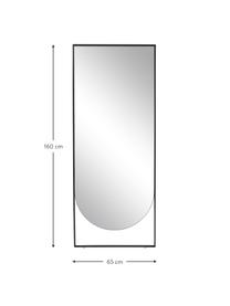 Miroir à adosser Masha, Noir, larg. 65 x haut. 160 cm