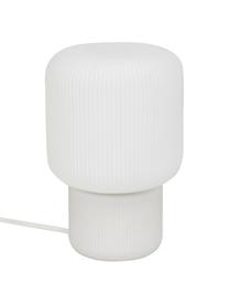 Malá skleněná stolní lampa Marlon, Bílá, Ø 15 cm, V 23 cm