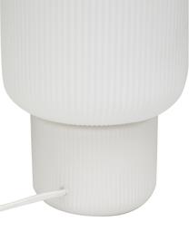 Malá skleněná stolní lampa Marlon, Bílá, Ø 15 cm, V 23 cm