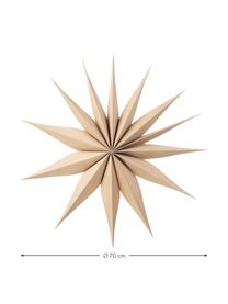 Gwiazda dekoracyjna z drewna Venice, 2 szt., Drewno topolowe, Jasne drewno naturalne, Ø 40 cm
