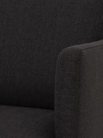 Canapé 2 places avec pieds en métal Fluente, Tissu gris foncé, larg. 166 x prof. 85 cm