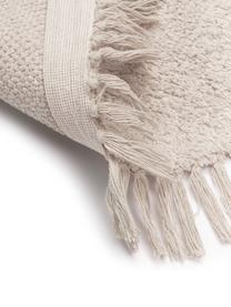 Okrągły ręcznie tuftowany dywan z bawełny z frędzlami Daya, Beżowy, Ø 150 cm (Rozmiar M)
