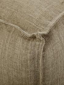 Cuscino da pavimento in lino color taupe fatto a mano Zafferano, Rivestimento: 100% lino, Taupe, Larg. 50 x Alt. 25 cm