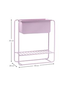 Osłonka na doniczkę z półką Cataleya, Metal malowany proszkowo, Lila, S 60 x W 65 cm