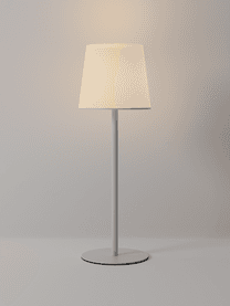 Lámpara de mesa regulable Fausta, con conexión USB, Pantalla: plástico, Blanco, Ø 13 x Al 37 cm