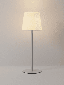 Dimmbare Tischlampe Fausta mit USB-Anschluss, Lampenschirm: Kunststoff, Lampenfuß: Metall, beschichtet, Weiß, Ø 13 x H 37 cm