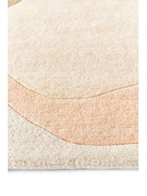 Ručně tkaný vlněný koberec s abstraktním vzorem Luke, Odstíny béžové, odstíny šedé, Š 160 cm, D 230 cm (velikost M)