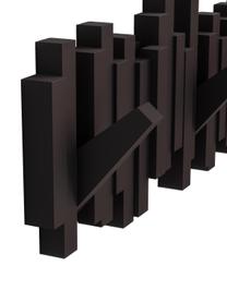 Porte-manteau mural design Quan, Plastique, Brun foncé, larg. 48 x haut. 18 cm