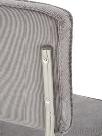 Silla cantilever de pana Kink, Tapizado: pana (88% nylon, 12% poli, Estructura: metal cromado, Pana gris clara, An 48 x F 48 cm