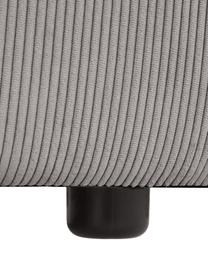 Chauffeuse pour canapé modulable velours côtelé gris Lennon, Velours côtelé gris, larg. 89 x prof. 119 cm