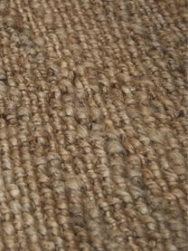 Alfombra corredor artesanal de yute con flecos Naturals, 100% yute, Yute, An 80 x L 250 cm