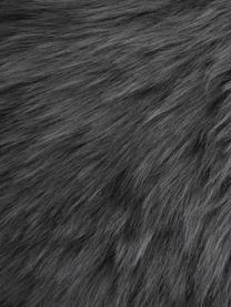 Piel de oveja Oslo, Parte delantera: 100% piel de oveja, Reverso: 100% cuero cuertido, Gris oscuro, An 60 x L 90 cm
