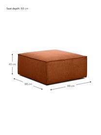 Voetenbank Lennon, Bekleding: polyester De slijtvaste b, Frame: massief grenenhout, FSC-g, Poten: kunststof De poten bevind, Geweven stof terracotta, B 88 x H 43 cm