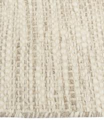 Handgewebter Wollläufer Asko, meliert, Flor: 90 % Wolle, 10 % Baumwoll, Beige, B 80 x L 250 cm