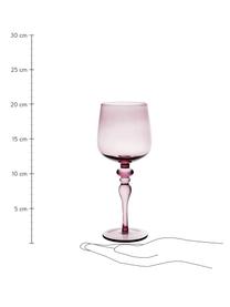Komplet kieliszków do wina ze szkła dmuchanego Desigual, 6 elem., Szkło dmuchane, Odcienie żółtego, odcienie różowego, Ø 8 x W 20 cm, 200 ml