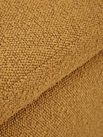 Pouf avec rangement tissu bouclé jaune moutarde Winou, Tissu bouclé jaune moutarde, larg. 50 x haut. 48 cm