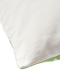 Funda de cojín doble cara bordada Maren, 100% algodón, Blanco, verde, naranja, An 45 x L 45 cm