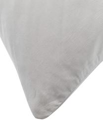 Funda de almohada de percal en look origami Brody, Gris, An 45 x L 110 cm
