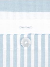 Funda de almohada de algodón Lorena, 50 x 70 cm, Azul claro, blanco crema, An 50 x L 70 cm