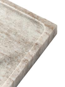 Schmuckhalter Terri aus Marmor, Halter: Metall, beschichtet, Ablage: Marmor, Beige, marmoriert, Silberfarben, B 33 x H 43 cm
