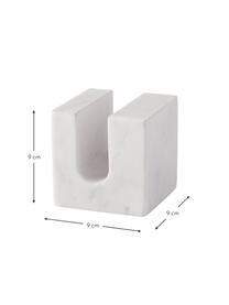 Mramorová dekorace Kai, Mramor, Bílá, mramorovaná, Š 9 cm, V 9 cm