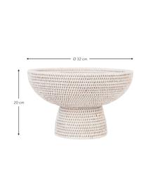 Saladier en rotin Ednna, Rotin, Blanc, Ø 32 x haut. 20 cm