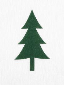 Pościel z flaneli X -mas Tree, Biały, zielony, 240 x 220 cm + 2 poduszki 80 x 80 cm