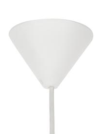 Lámpara de techo Carmina, set para montar, Pantalla: polipropileno, Cable: cubierto en tela, Anclaje: plástico, Blanco, Ø 48 x Al 36 cm