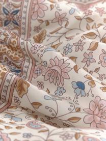 Colcha acolchada Lilou, Funda: 100% algodón, Rosa palo, beige, azul, An 180 x L 250 cm (para camas de 140 x 200 cm)