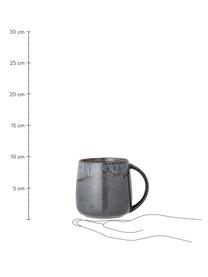 Handgemachte Tassen Cloe mit reaktiver Glasur, 3er-Set, Steingut, Bunt, Ø 10 x H 10 cm, 380 ml