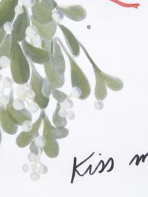 Design kussenhoes Kiss Me van Kera Till, 100% katoen, Kussen: multicolour. Bies: groen, 40 x 40 cm