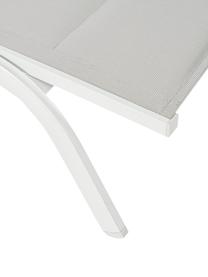 Leżak ogrodowy Cleo, Tapicerka: 100% poliester, Stelaż: aluminium, malowane prosz, Jasny szary, D 192 x S 61 cm