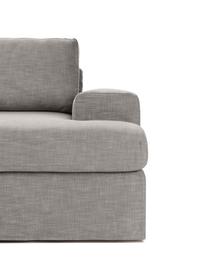 Sofa modułowa Russell (4-osobowa), Tapicerka: 100% bawełna Dzięki tkani, Stelaż: lite drewno sosnowe z cer, Nogi: tworzywo sztuczne, Szara tkanina, S 309 x W 77 cm