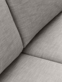 Sofa modułowa Russell (4-osobowa), Tapicerka: 100% bawełna Dzięki tkani, Stelaż: lite drewno sosnowe z cer, Nogi: tworzywo sztuczne, Szara tkanina, S 309 x W 77 cm