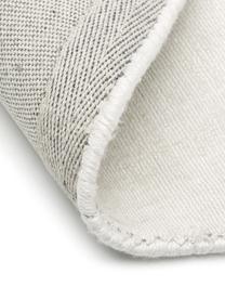Rond viscose vloerkleed Jane, handgeweven, Onderzijde: 100% katoen Het in dit pr, Ivoorkleurig, Ø 250 cm (maat XL)