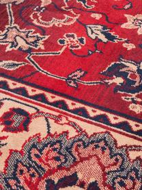 Teppich Bid mit Blumenmuster im Orient Style, Flor: 38% Viskose, 26% Baumwoll, Teppich: Rot- und BeigetöneFransen: Beige, B 170 x L 240 cm (Größe M)