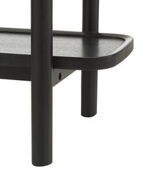 Standregal Libby aus Eichenholz, schwarz, Gestell: Massives Eichenholz, Schwarz, 150 x 105 cm