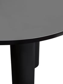 Kulatý jídelní stůl Colette, Ø 120 cm, MDF deska (dřevovláknitá deska střední hustoty) s lakovanou dýhou z ořechového dřeva, certifikace FSC, Černá, Ø 120 cm, V 72 cm
