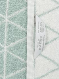 Wende-Handtuch Elina mit grafischem Muster in verschiedenen Größen, 100% Baumwolle, mittelschwere Qualität 550 g/m², Mintgrün, Cremeweiß, Gästehandtuch, B 30 x L 50 cm, 2 Stück