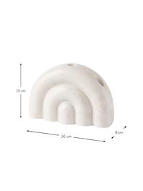 Bougeoir en marbre Malie, Marbre, Blanc, marbré, larg. 20 x haut. 13 cm